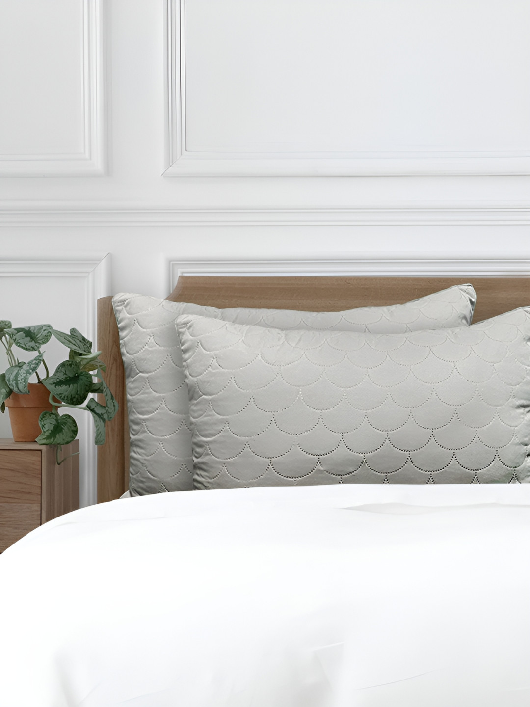 Aura Grey 2 Pieces Fibre Filled Breathable Sleep Pillow