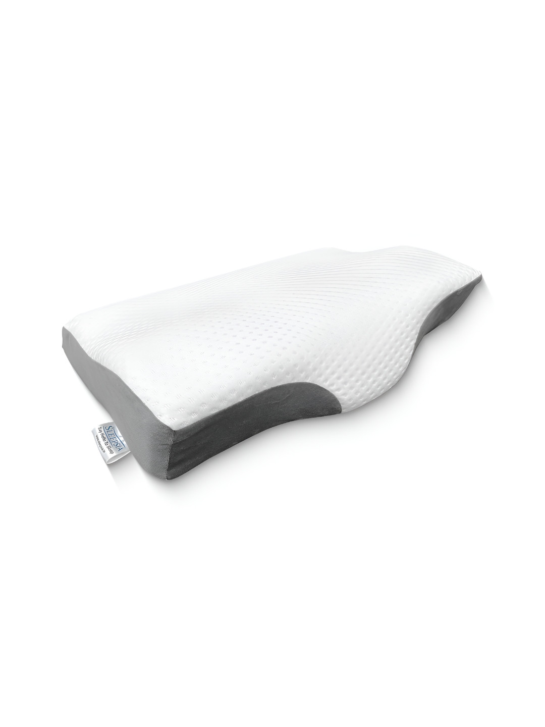 Sleepsia Orthopedic White Solid Polycotton Breathable Medium Memory Foam Orthopedic Pillow-10.4 x 33 x 50.8 cm