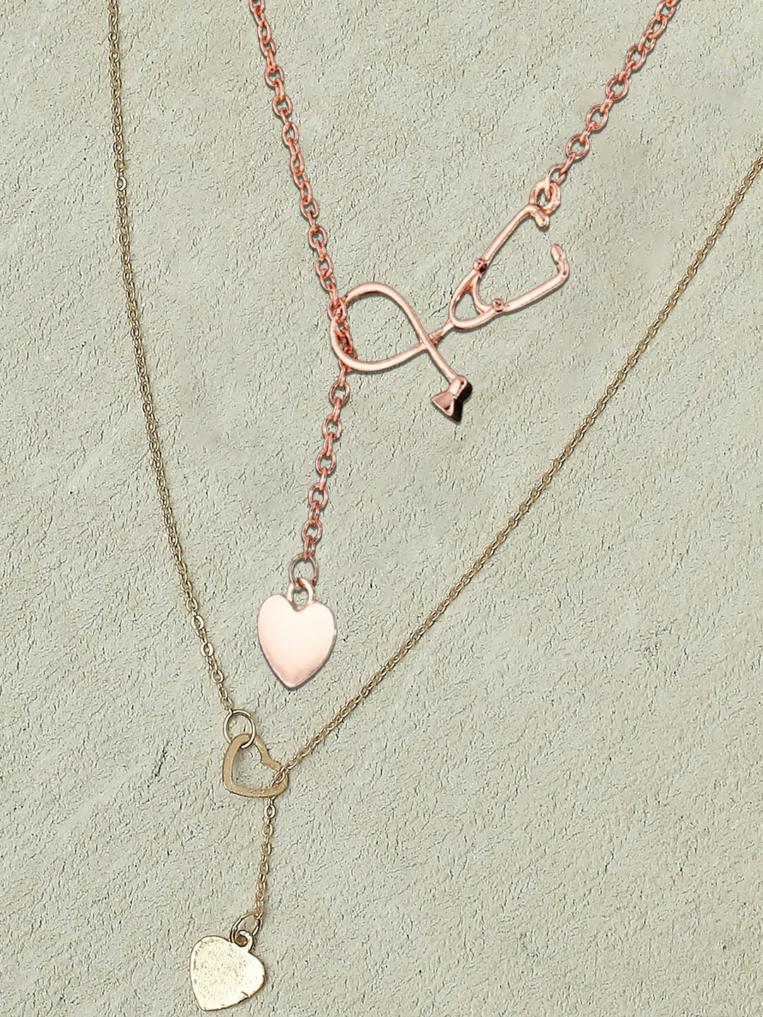 OOMPH Set Of 2 Layered Necklace