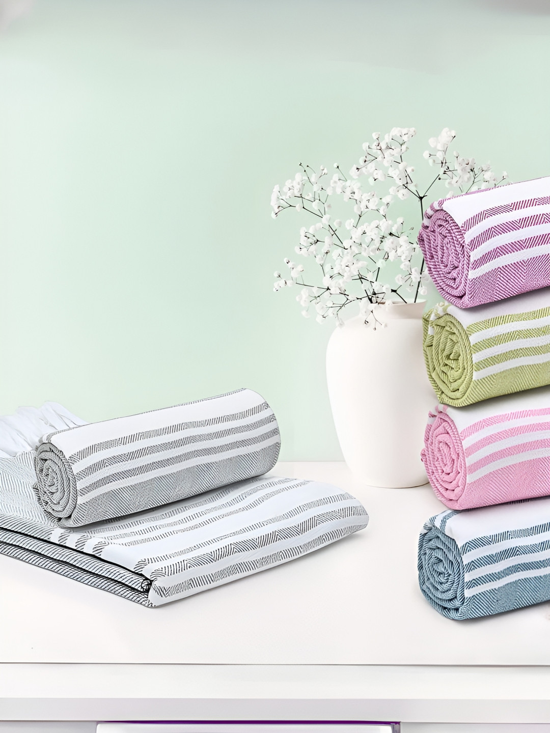 The Better Home Grey Cotton 500 GSM Bath Towel