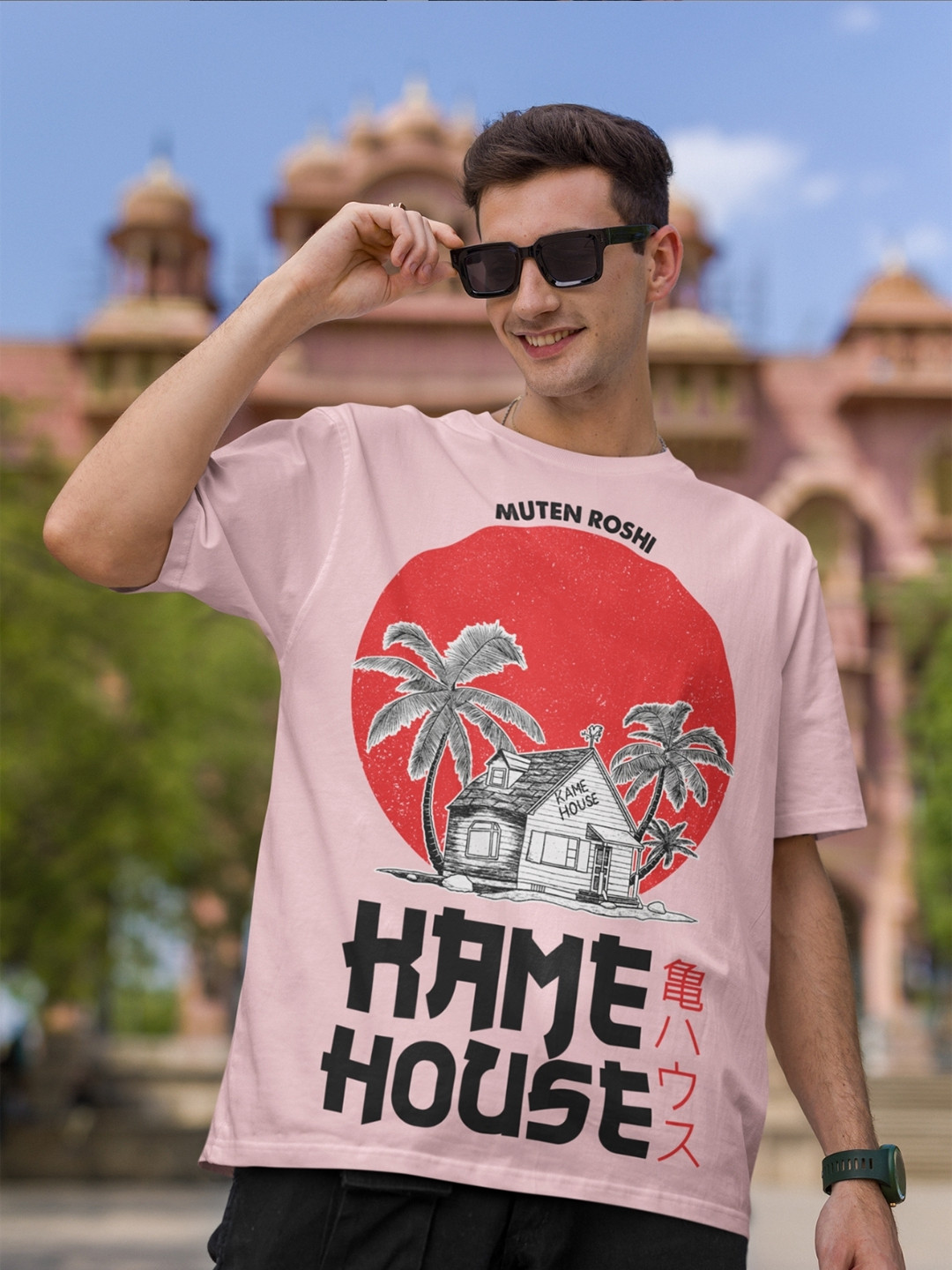 CAPTCHA Kame House Anime Printed Drop-shoulder Pure Cotton Oversized Tshirt