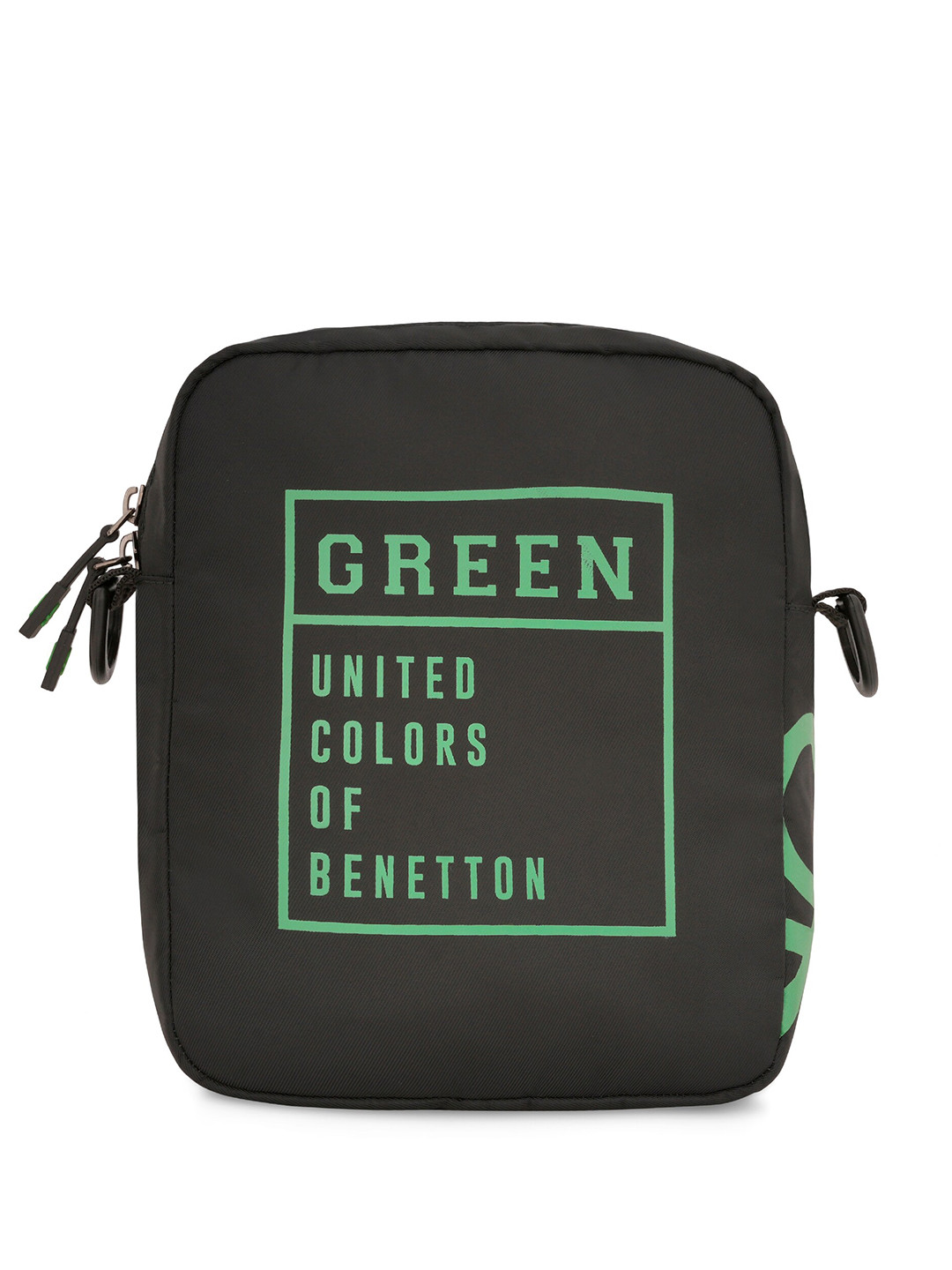 United Colors of Benetton Unisex Typography Printed Messenger Bag