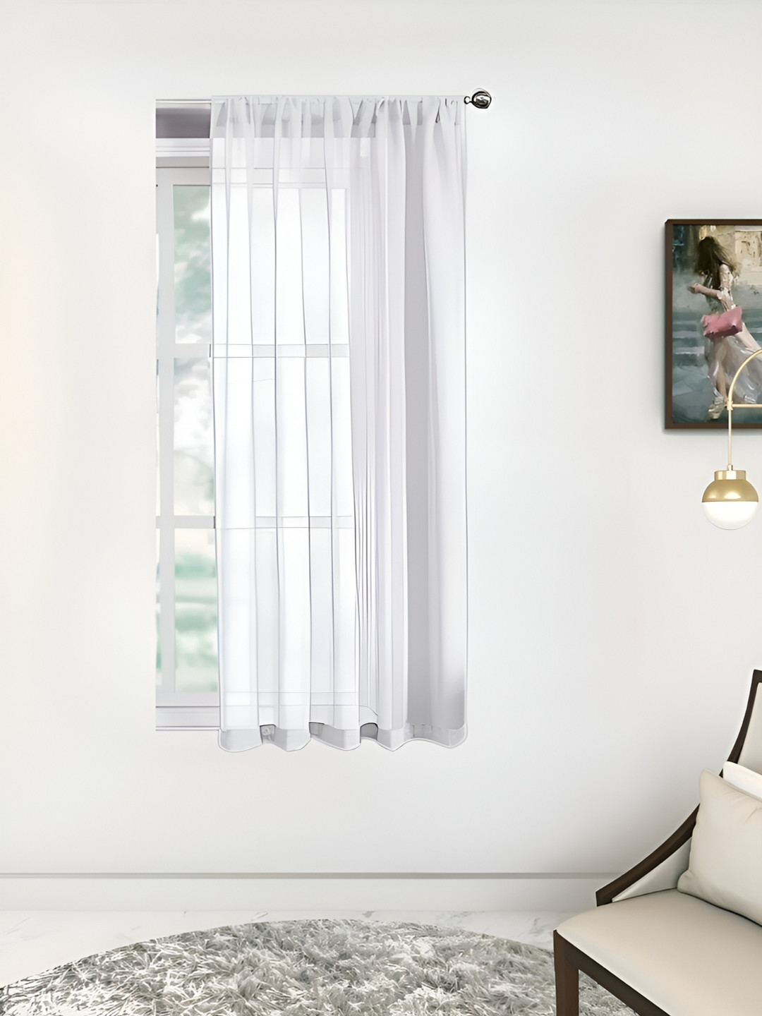 THE CONVERSION White Sheer Window Curtain