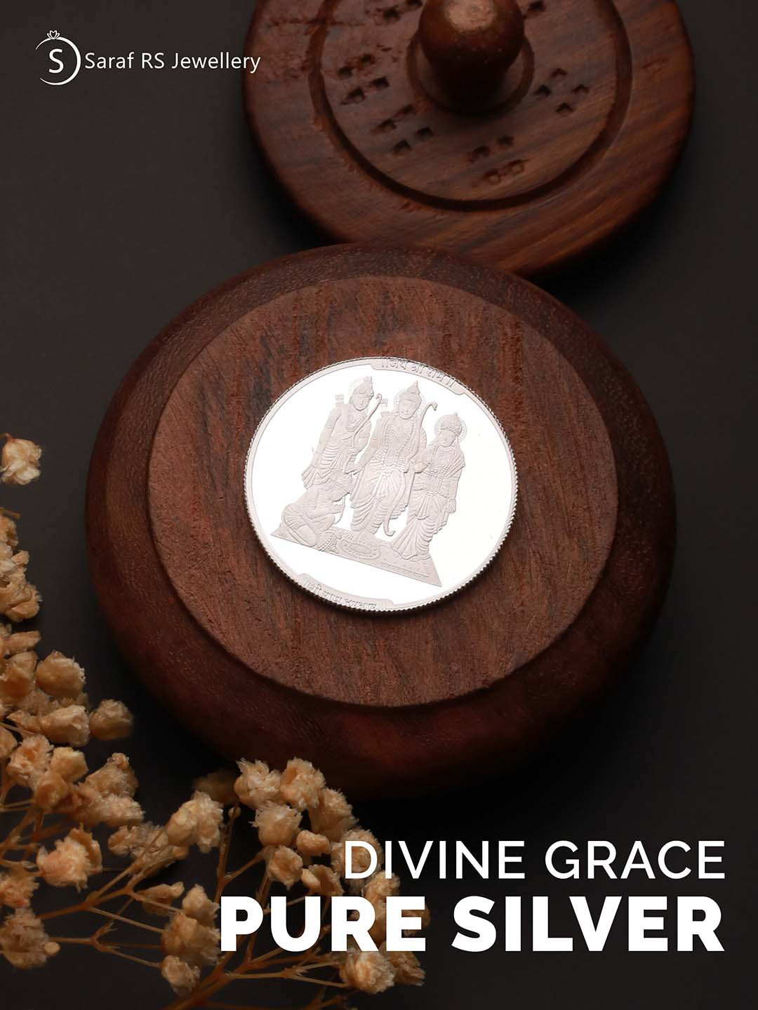 Saraf RS Jewellery Ayodhya Shri Ram Mandir 999 Silver Coin-10 grams