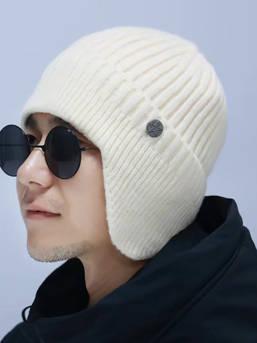 SYGA Men Ears Protection Woollen Beanie