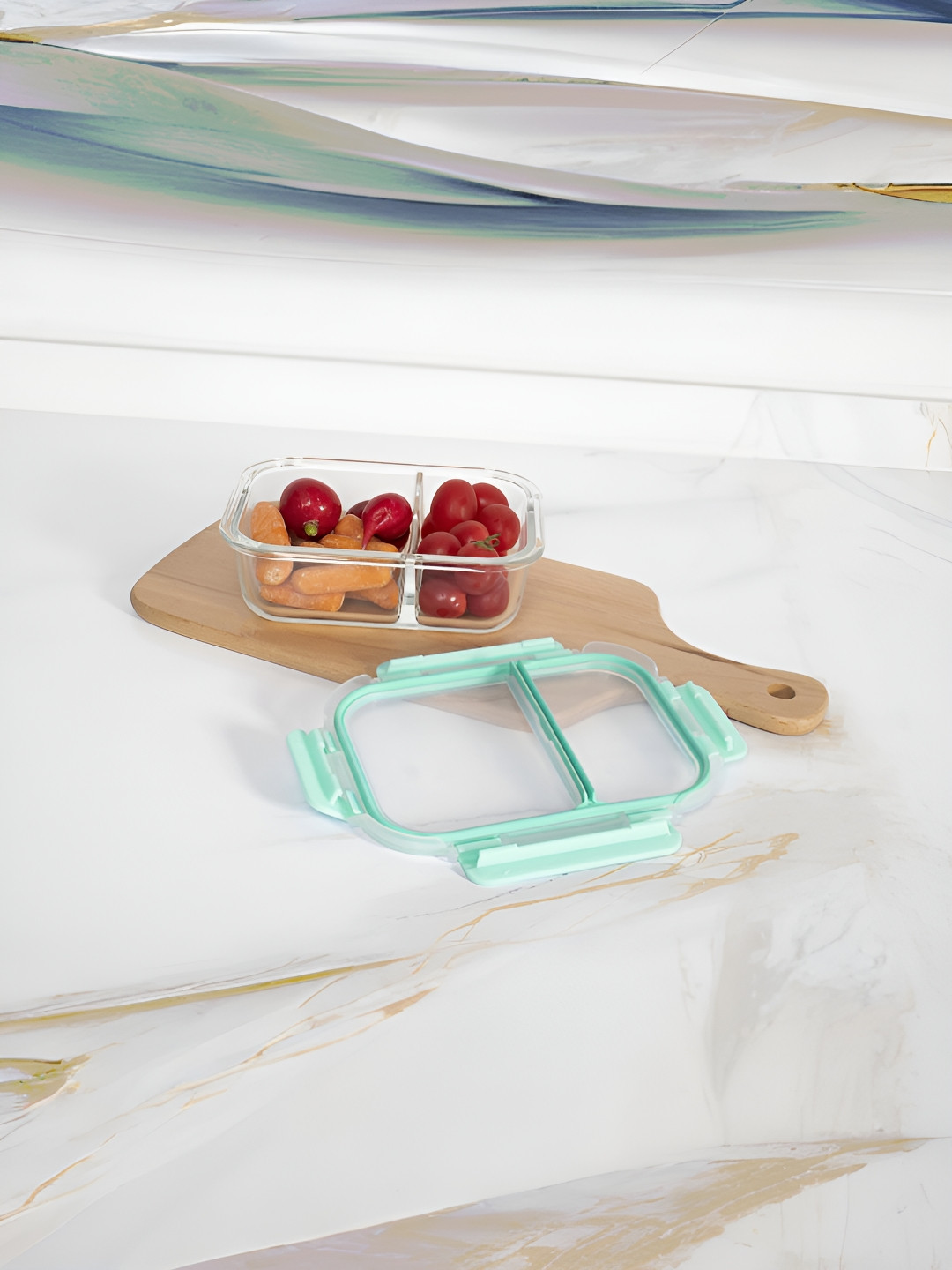 The Better Home Office Glass Microwave Safe Lunch Box With Spoon and Fork