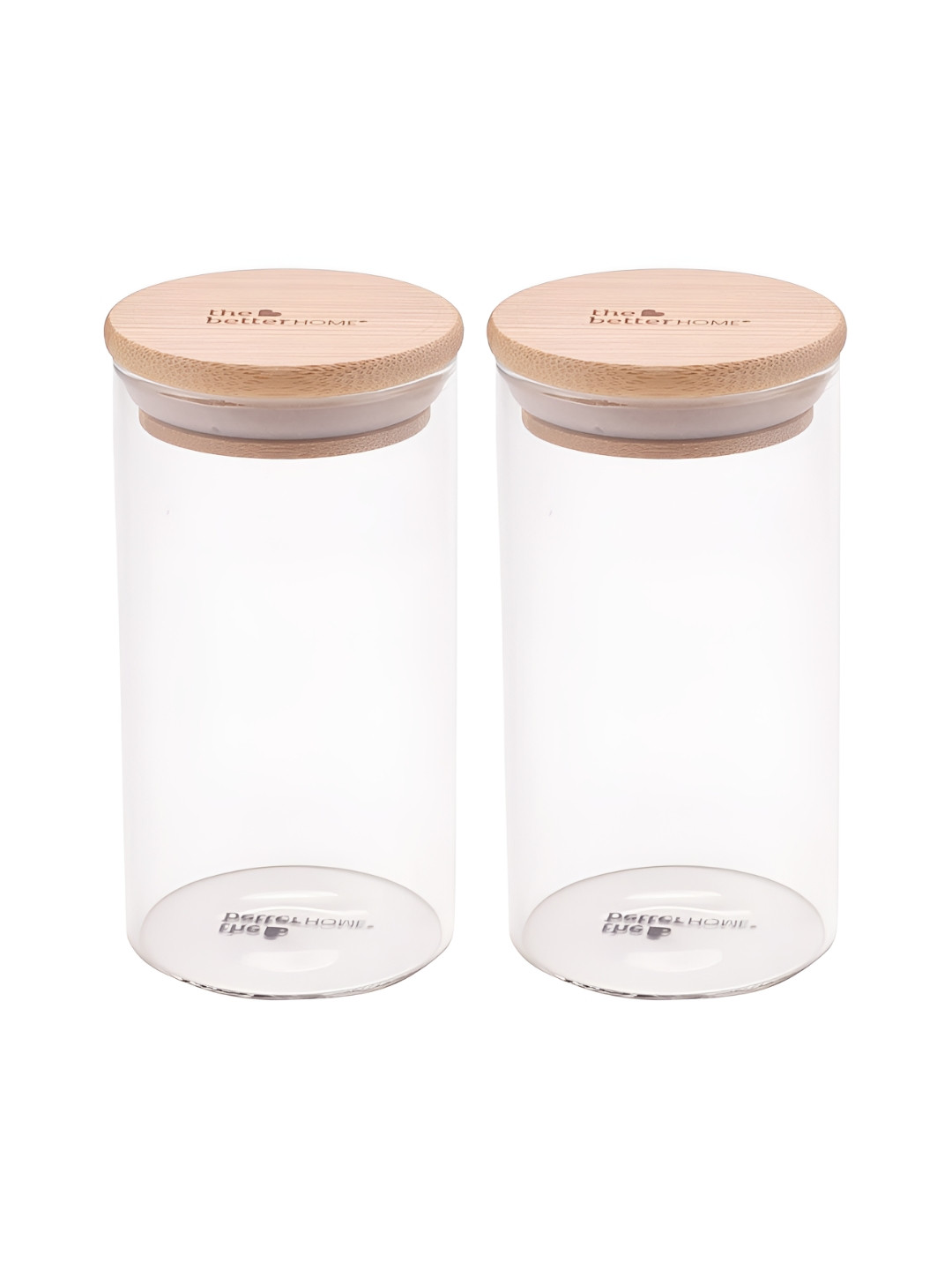 The Better Home Transparent Glass Air Tight 2 Piece Clip-On Canister-300ml