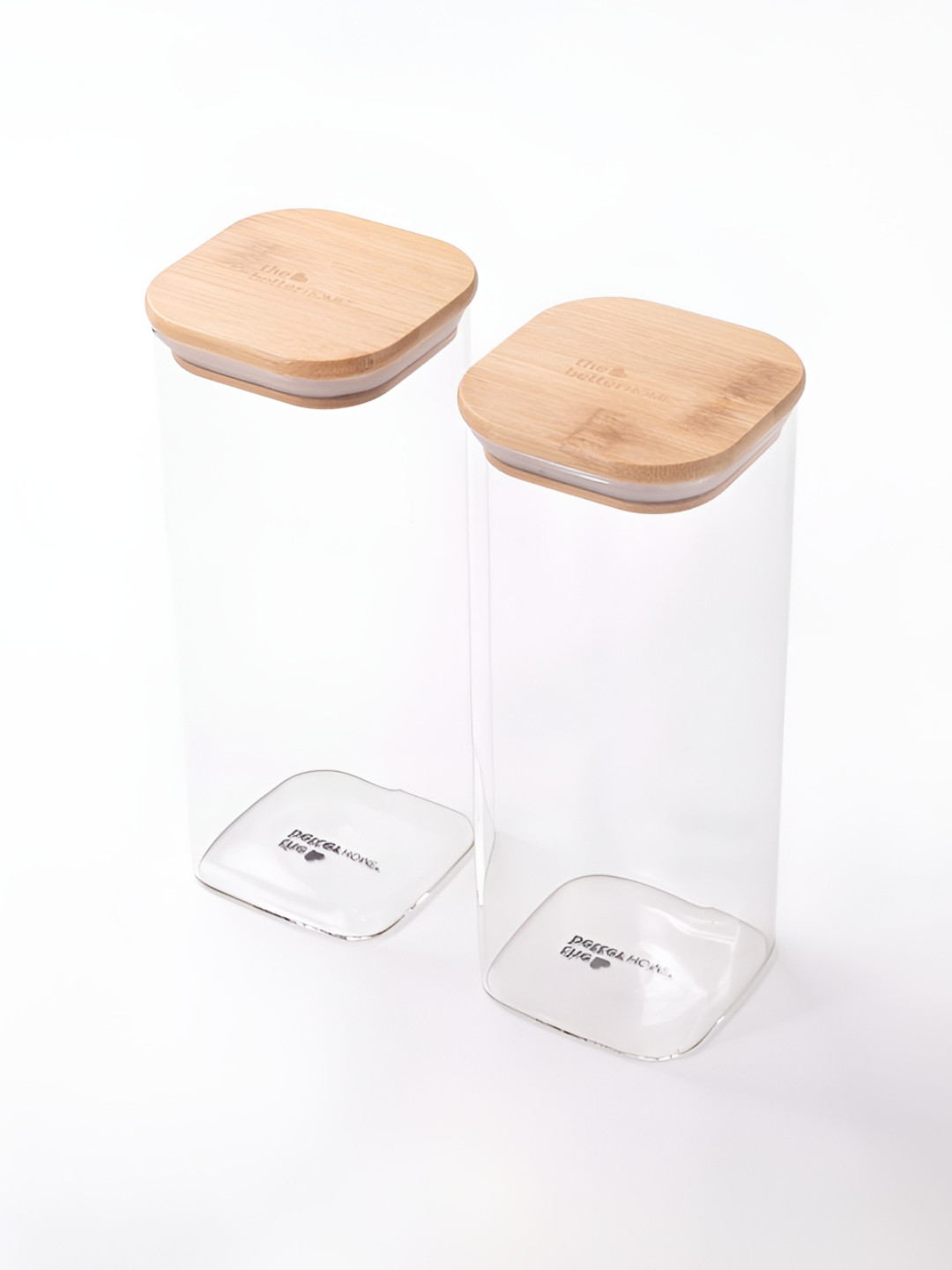 The Better Home Transparent Borosilicate Glass Air Tight 2 Piece Clip-On Canister-1L