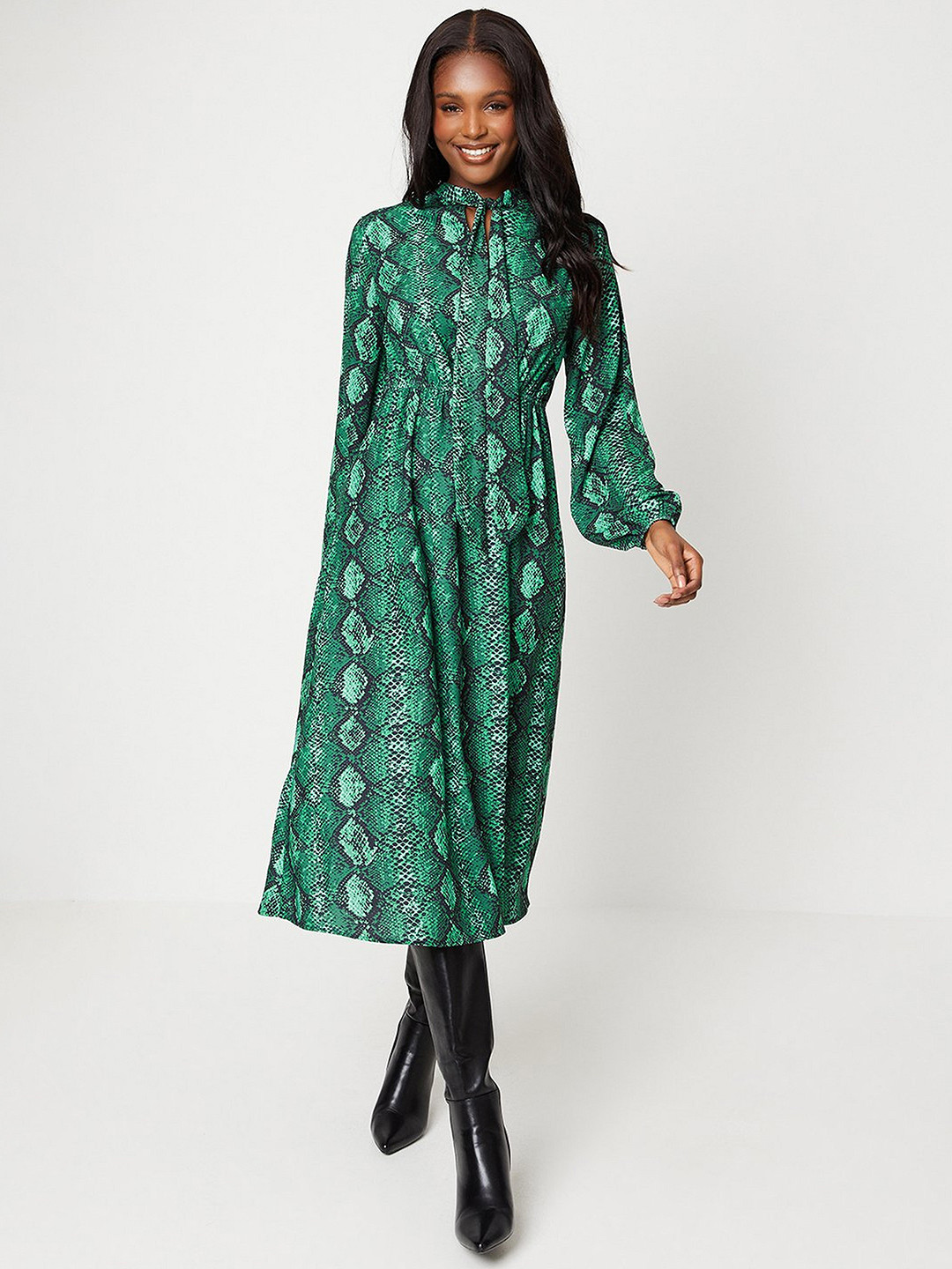 DOROTHY PERKINS Animal Printed Fit and Flare Dress