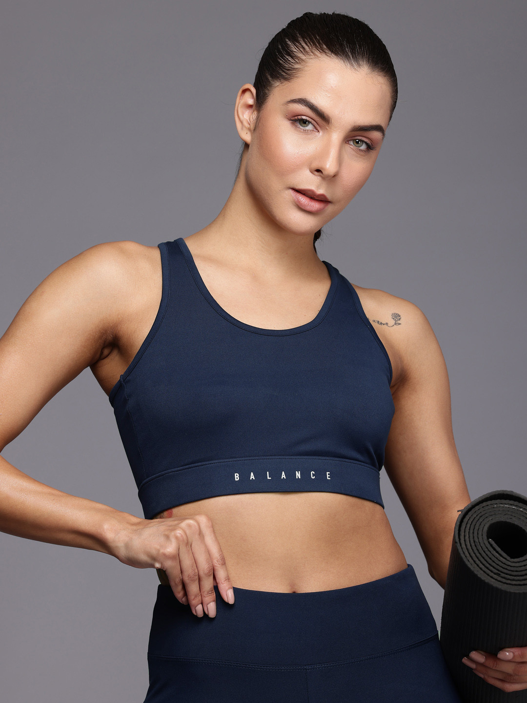 HRX by Hrithik Roshan Full Coverage Lightly Padded Yoga Bra SS24_W_BA_KY6707_C