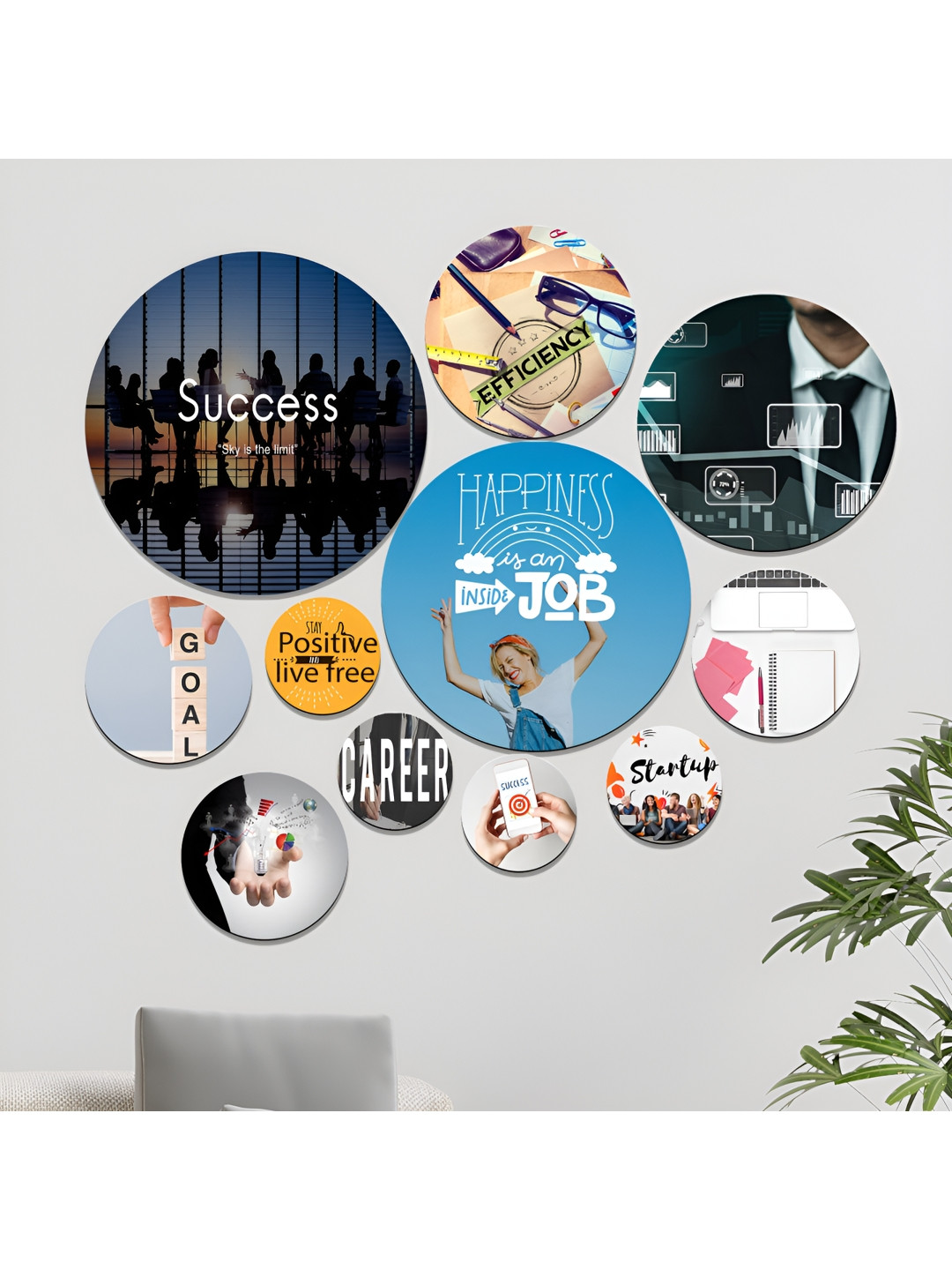 SAF Motivational Quotes Wood Glossy Sticking Bedroom Wall Hangings-6.5In