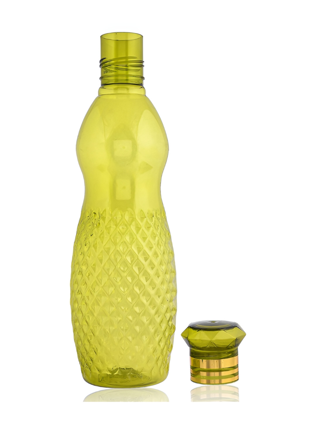 Kuber Industries Dolphine Green Plastic Spill Proof 6 Piece Water Bottle - 1L