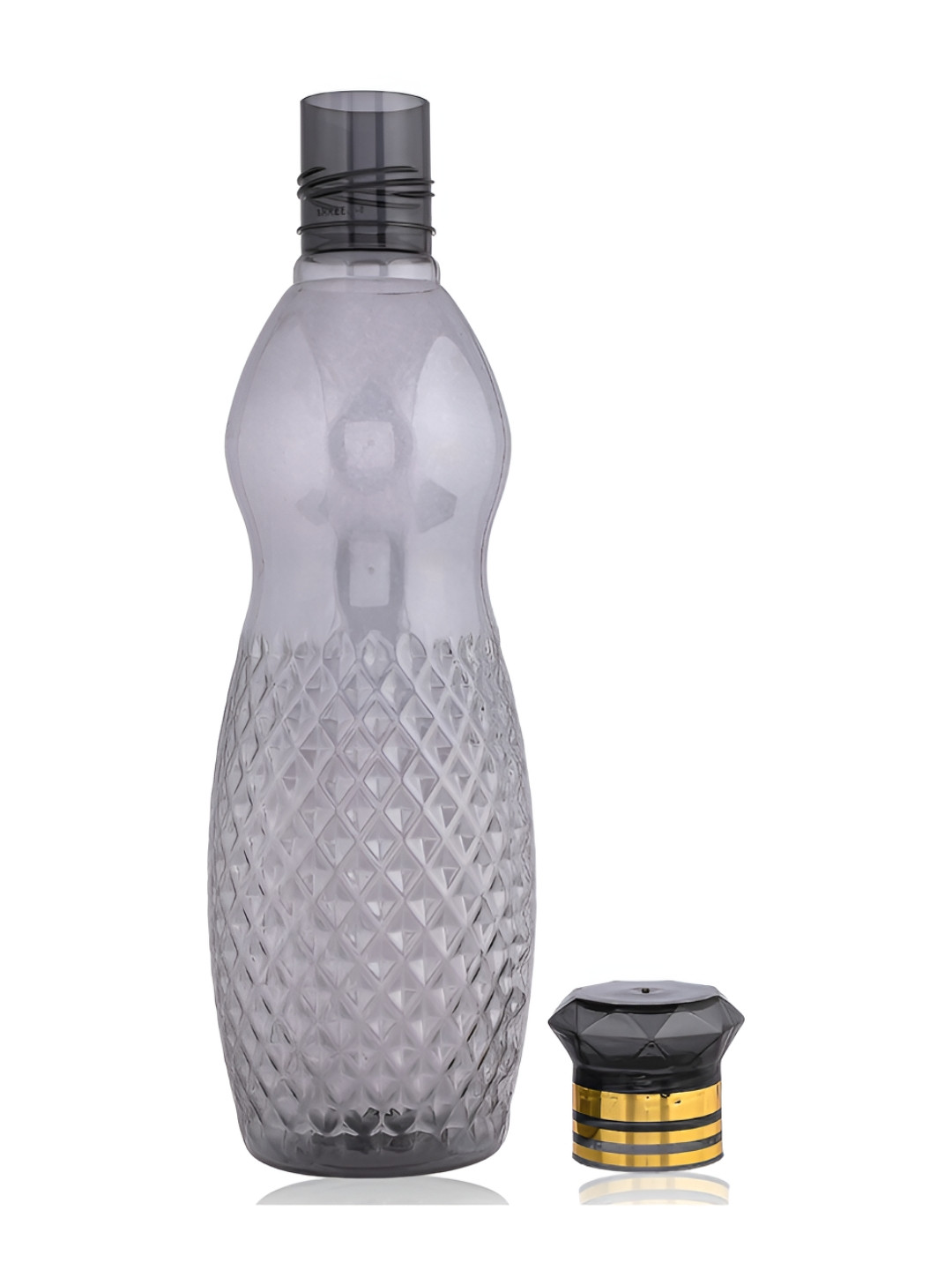 Kuber Industries Dolphine Black Plastic Spill Proof 12 Piece Water Bottle - 1L