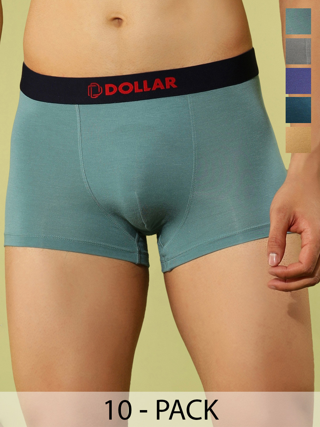 Dollar Bigboss Men Solid Pack of 10 Micro Modal Trendy Trunk