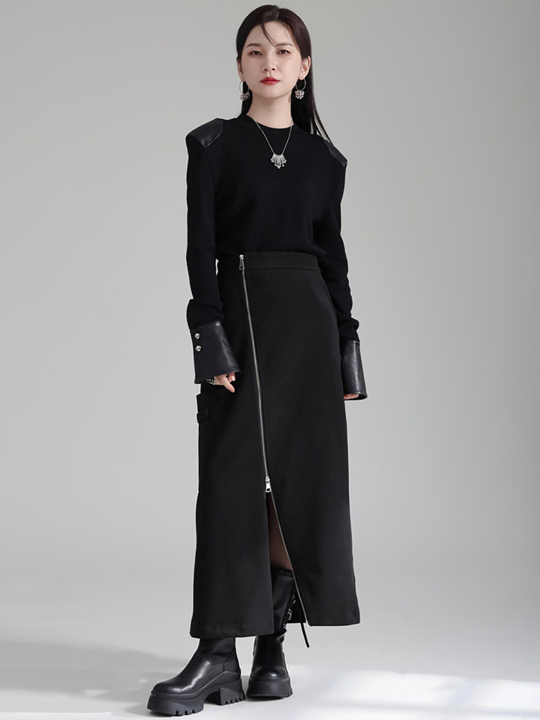 JC Collection Women Straight Pencil Midi Skirt