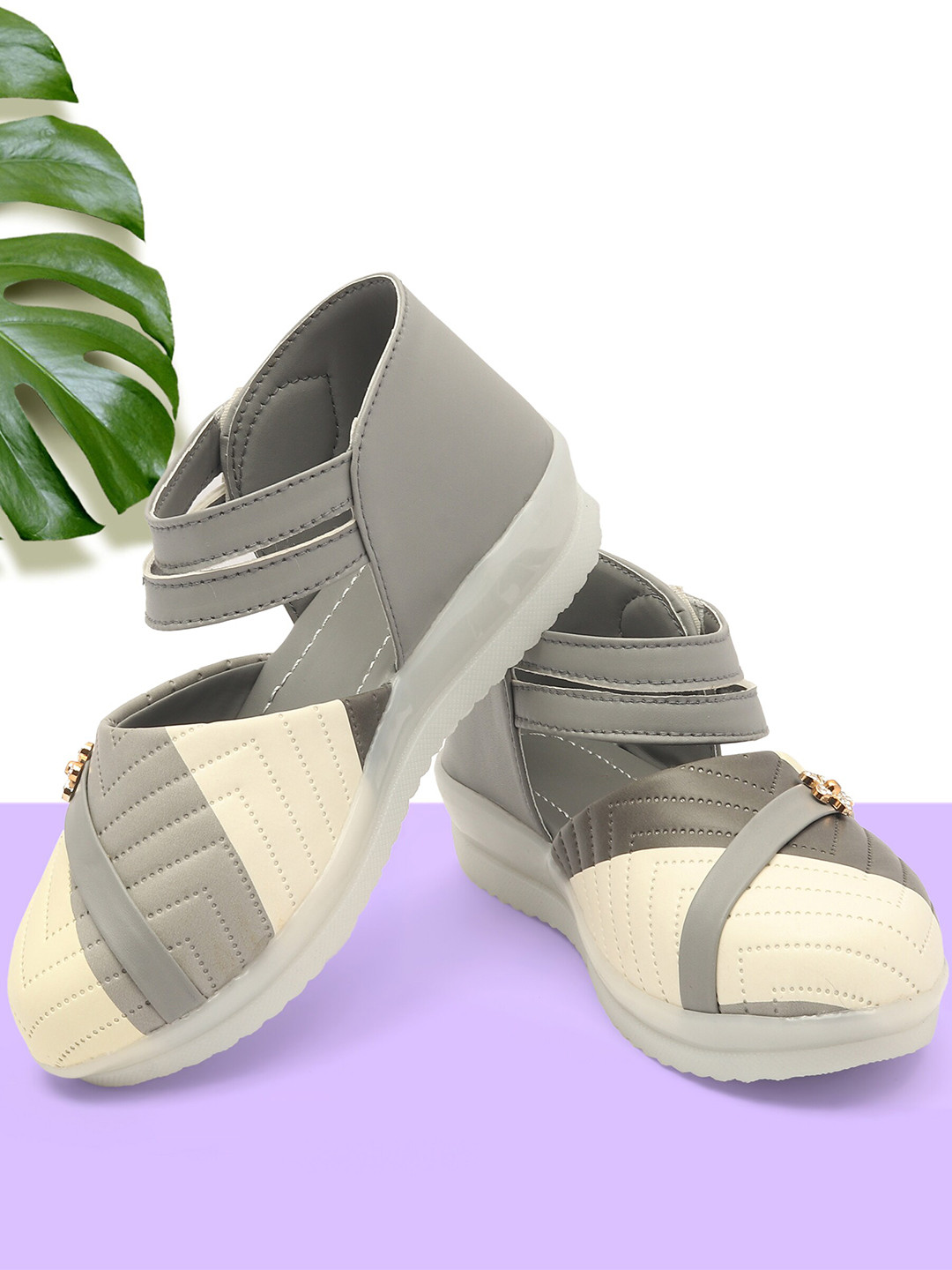 BAESD Girls Colourblocked Mary Jane Flats