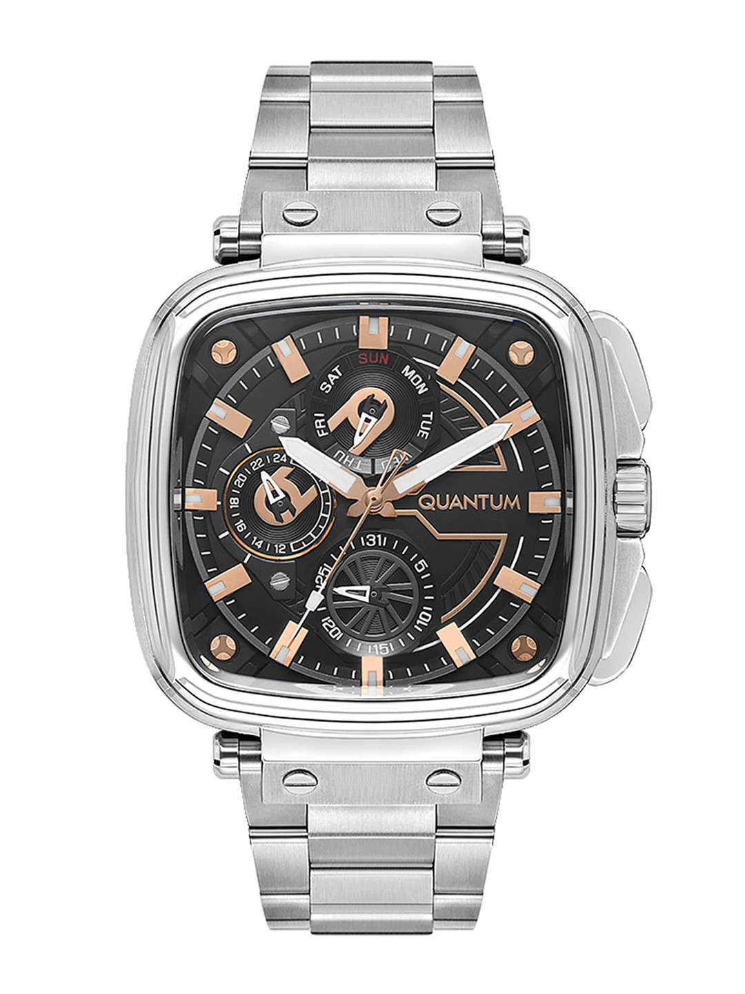 Quantum Powertech Men Skeleton Analogue & Digital Multi Function Watch PWG1092.350