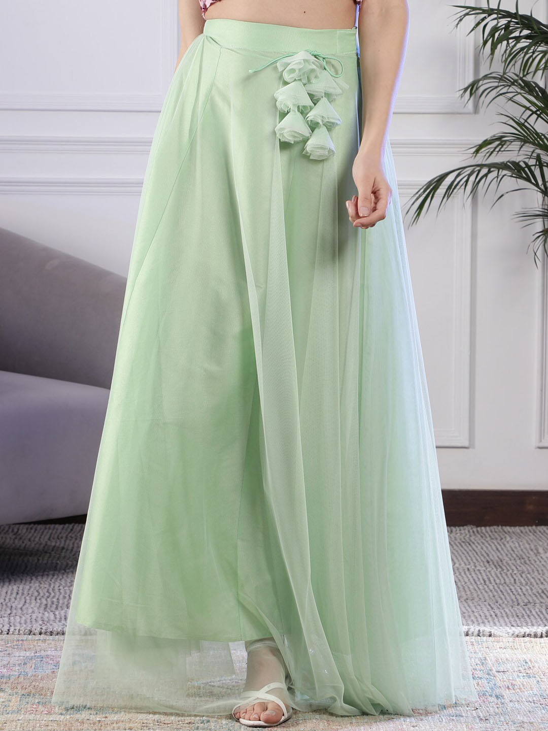 NEUDIS Flared Maxi Lehenga Skirt