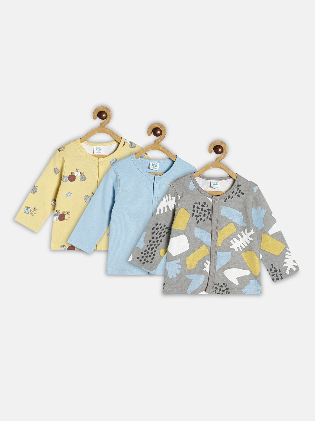 MINI KLUB Boys Pack Of 3 Humour and Comic Printed Pure Cotton T-shirts