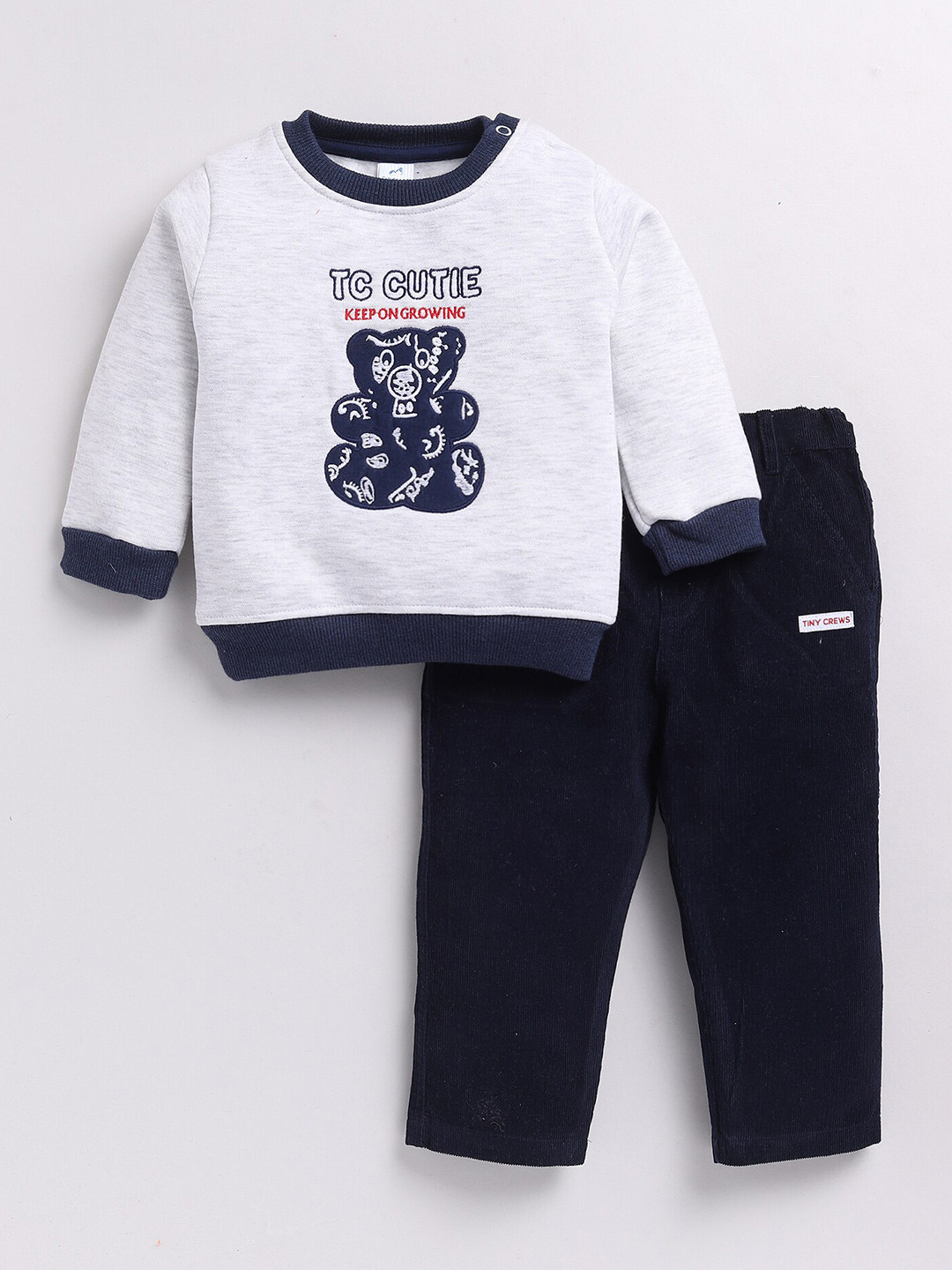 Dollar Kid Super Soft Printed Long Sleeves T Shirt With Corduroy Pant Set