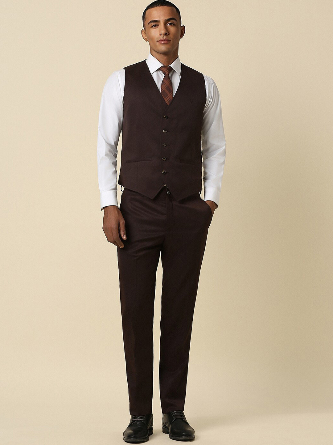 Allen Solly Slim Fit Formal 3 Piece Suit