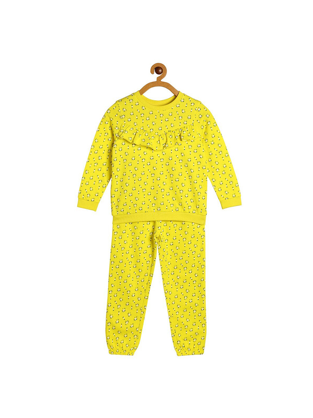 MINI KLUB Girls Pack Of 2 Floral Printed Top With Pyjamas