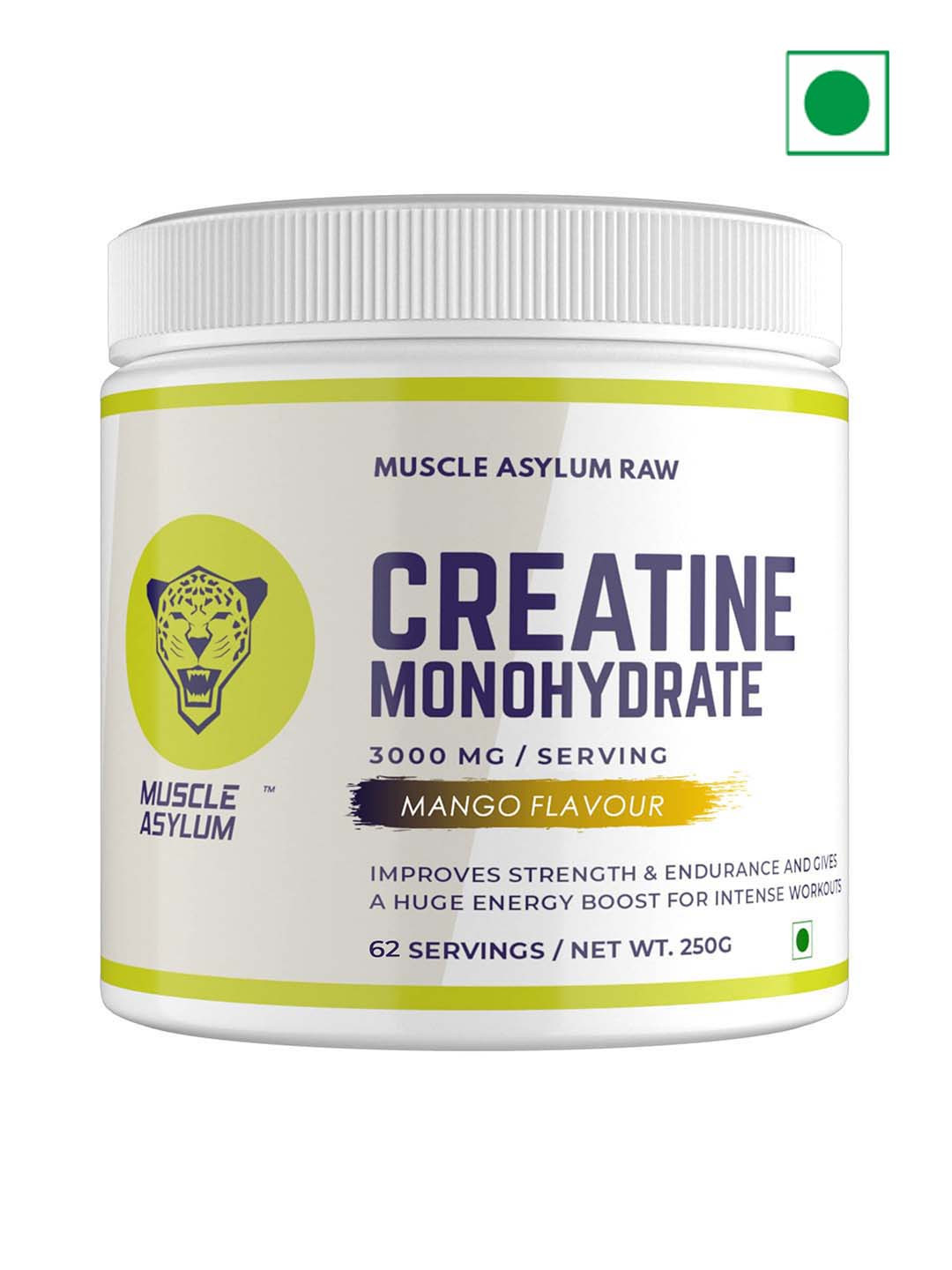 Muscle Asylum Creatine Monohydrate Enhanced Absorption 100% Pure Creatine 250g