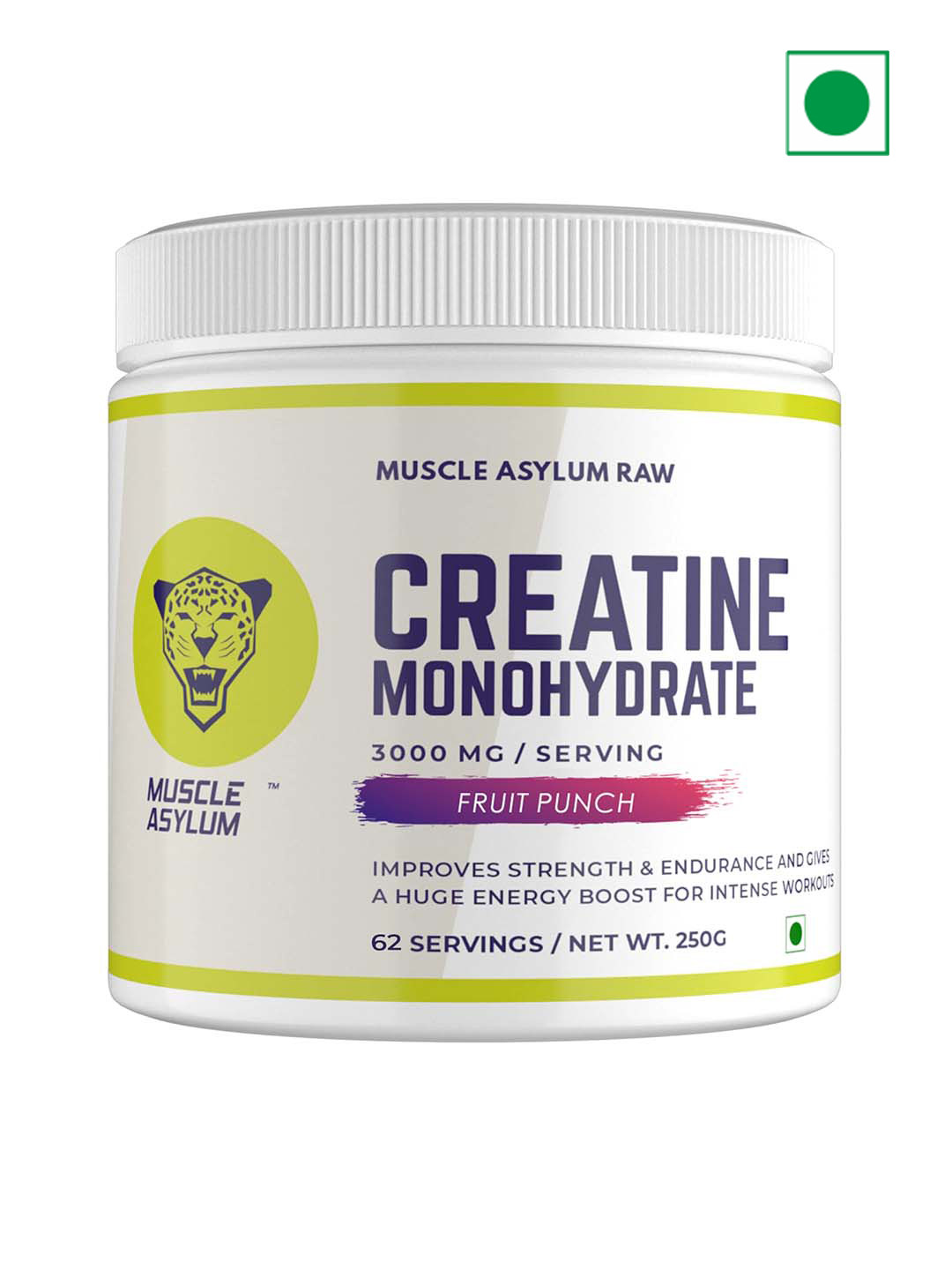 Muscle Asylum Creatine Monohydrate Enhanced Absorption 100% Pure Creatine 250g