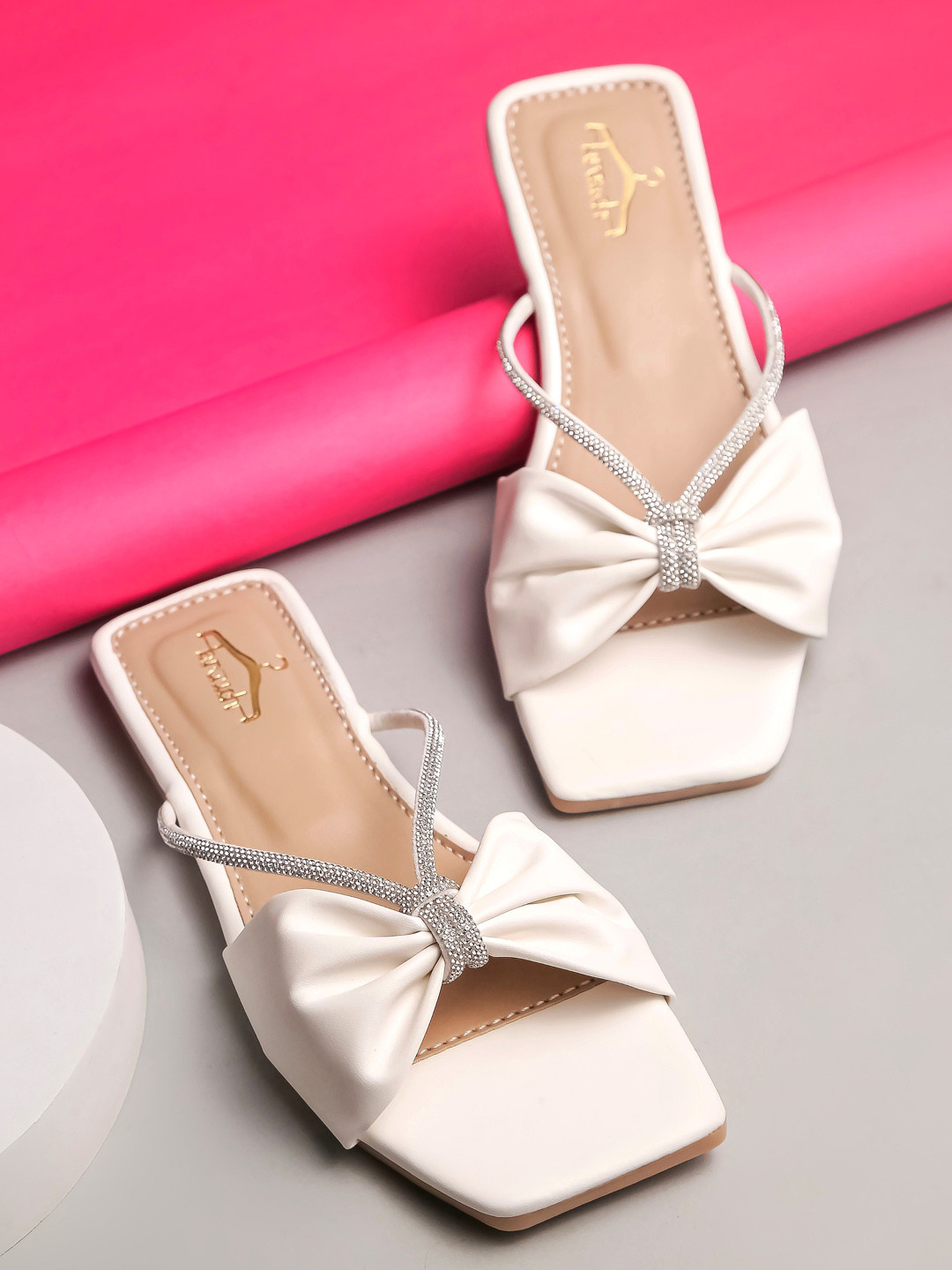 Brauch Embellished Open Toe Flats