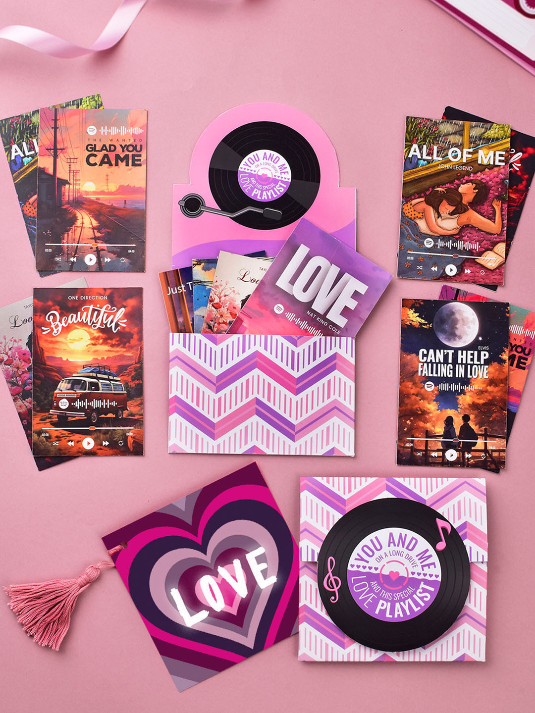 RawFruit Set Of 8 Romantic Song Cards by Unforgettable for Couples