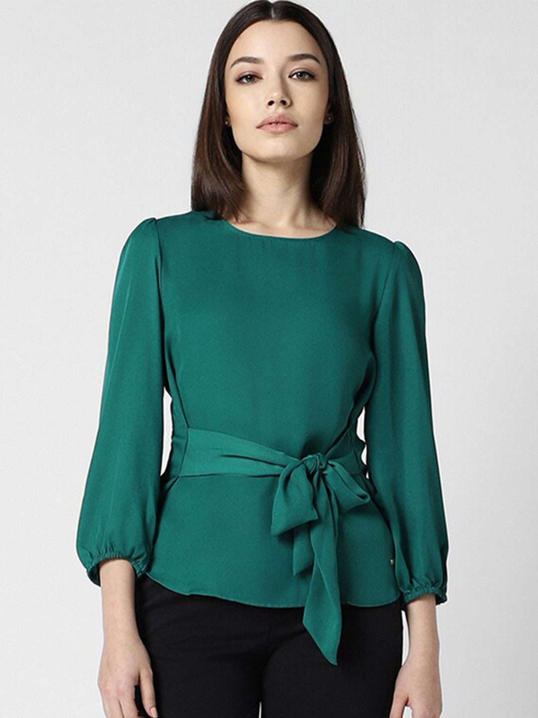 Van Heusen Woman Puff Sleeves A-Line Top