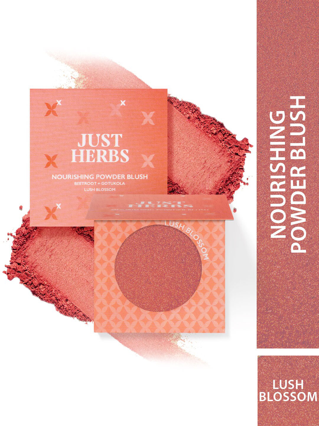 Just Herbs Nourishing Powder Blush with Beetroot & Gotukola 3.5g - Lush Blossom