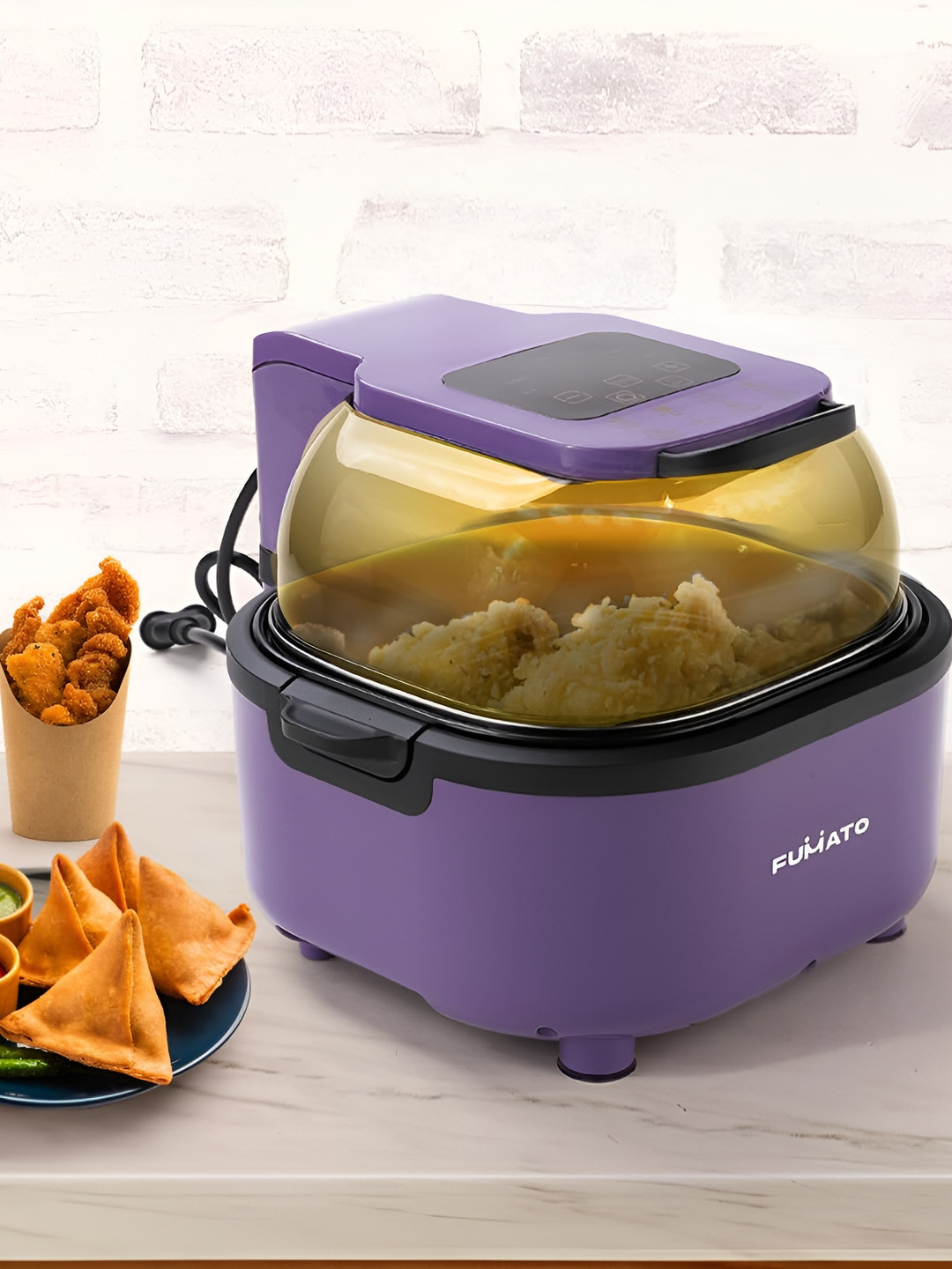 The Better Home Purple & Black Fumato Digital Air Fryer 1100 W