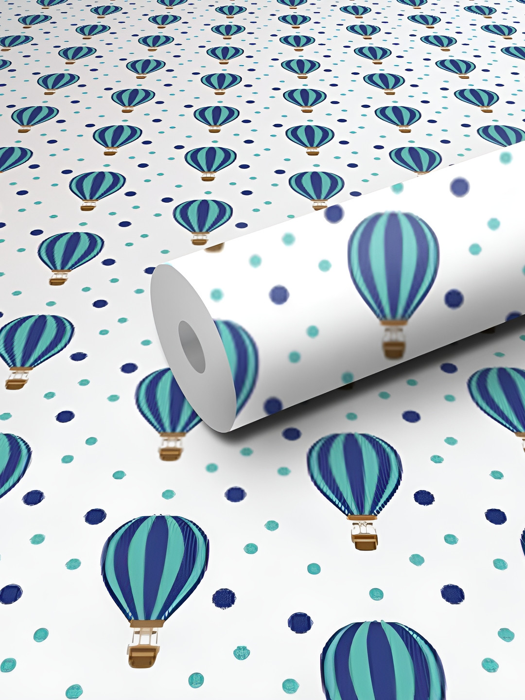 WALLWEAR Blue Parachute Self-Adhesive Wallpaper