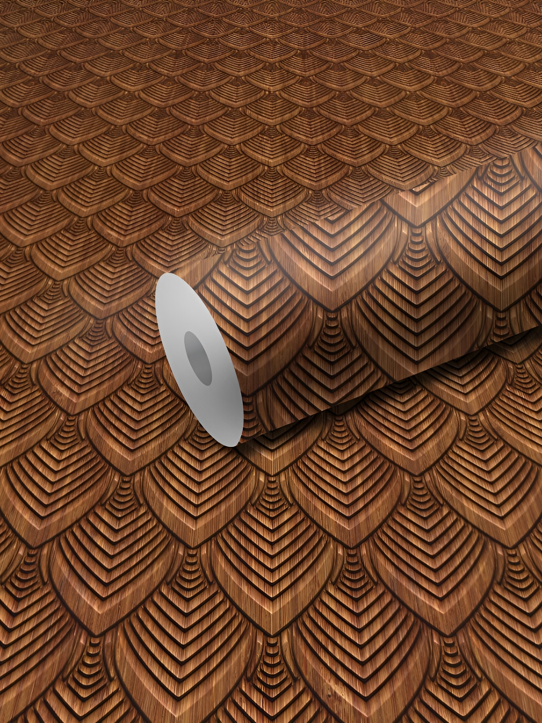 WALLWEAR Brown Abstract Printed Wall Sticker