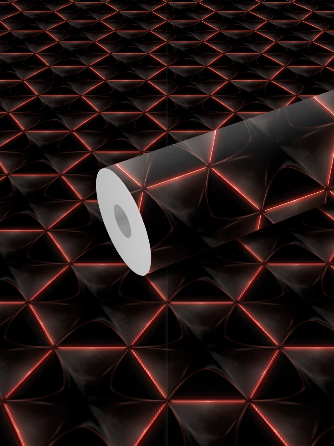 WALLWEAR Black & Red Self Adhesive Removable Wallpaper