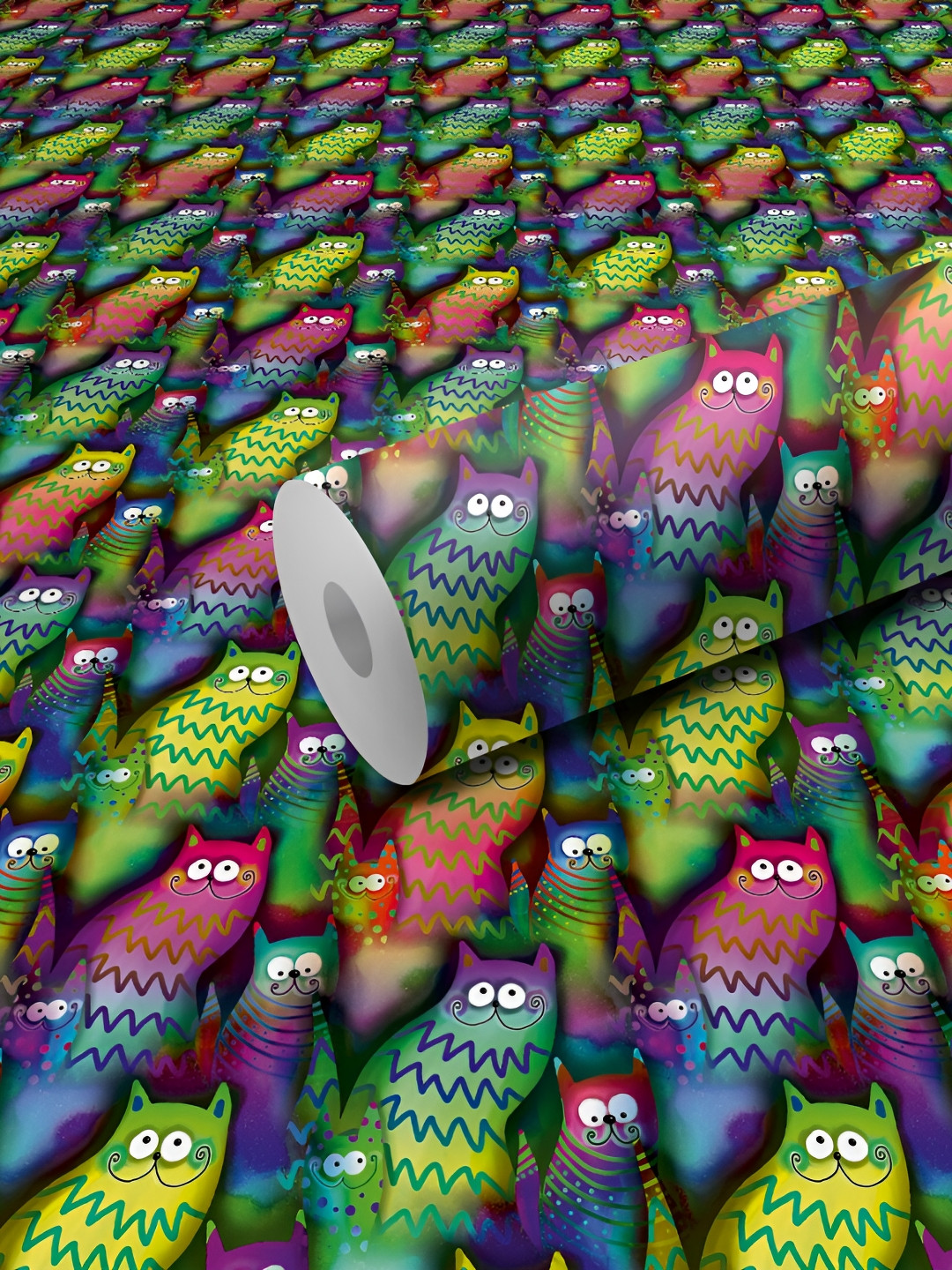 WALLWEAR Green & Blue Printed Wall Sticker