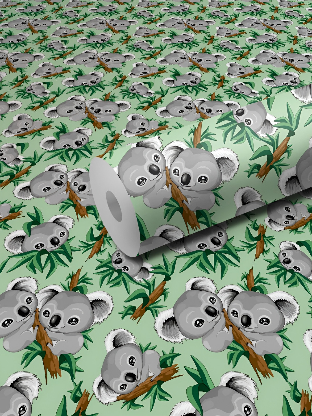 WALLWEAR Green & Grey Printed Wall Sticker