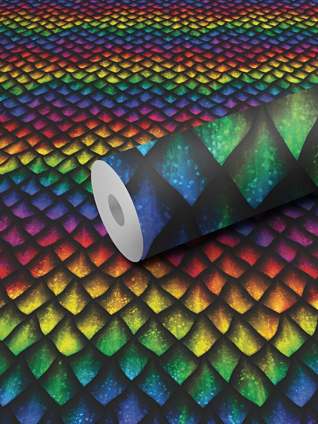 WALLWEAR Yellow & Blue Abstract Printed Wall Sticker