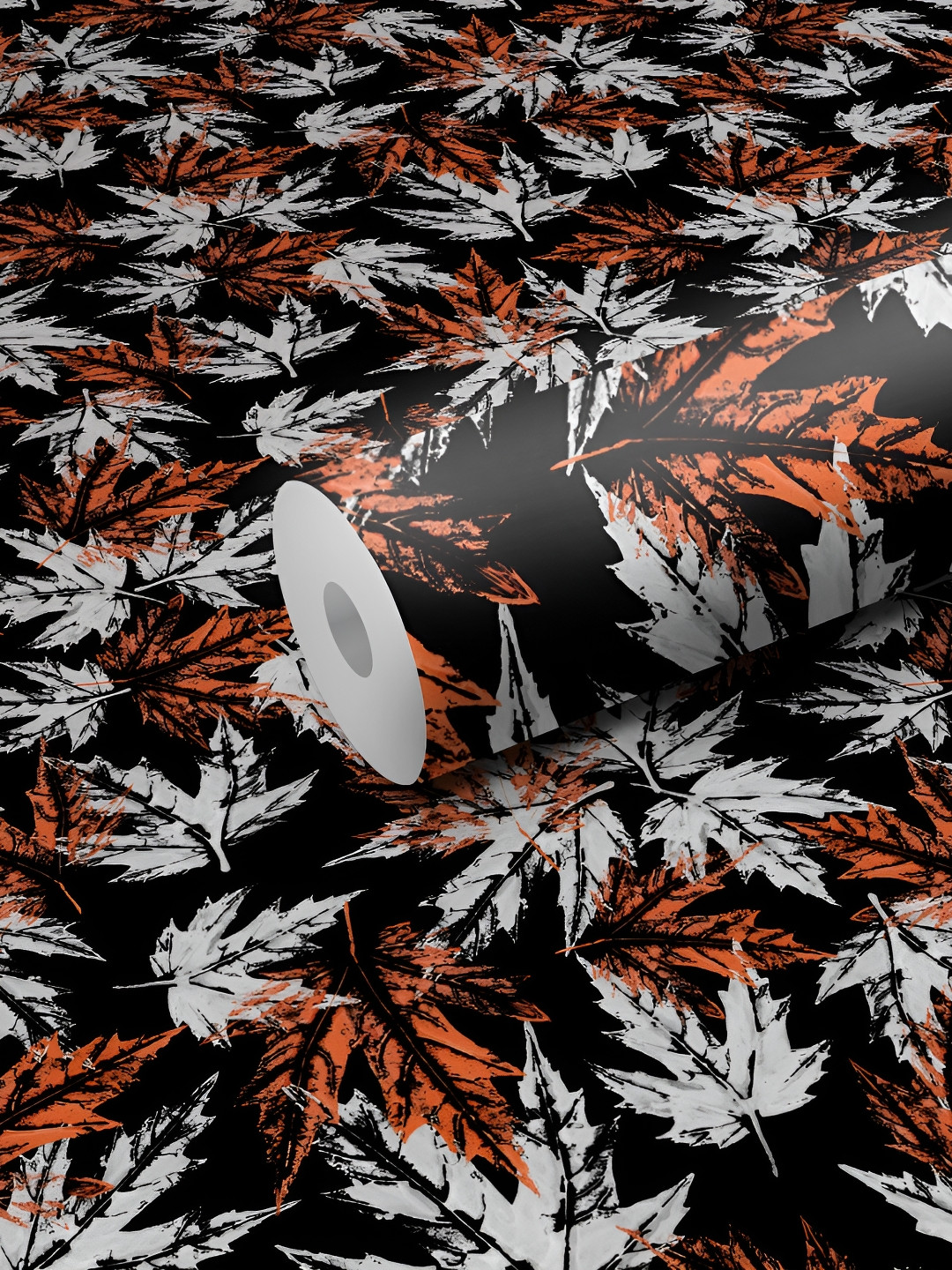 WALLWEAR Black & White Printed Self Adhesive Removable Wallpaper