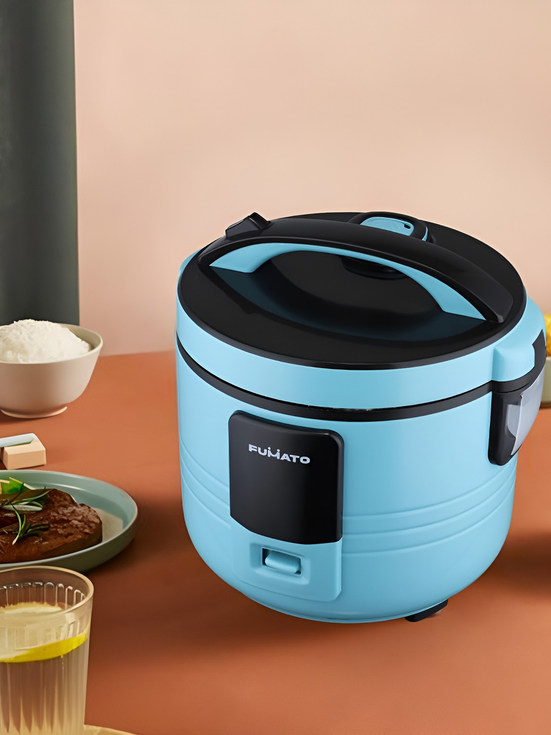 The Better Home Blue  & Black Aluminium Electric Rice Cooker