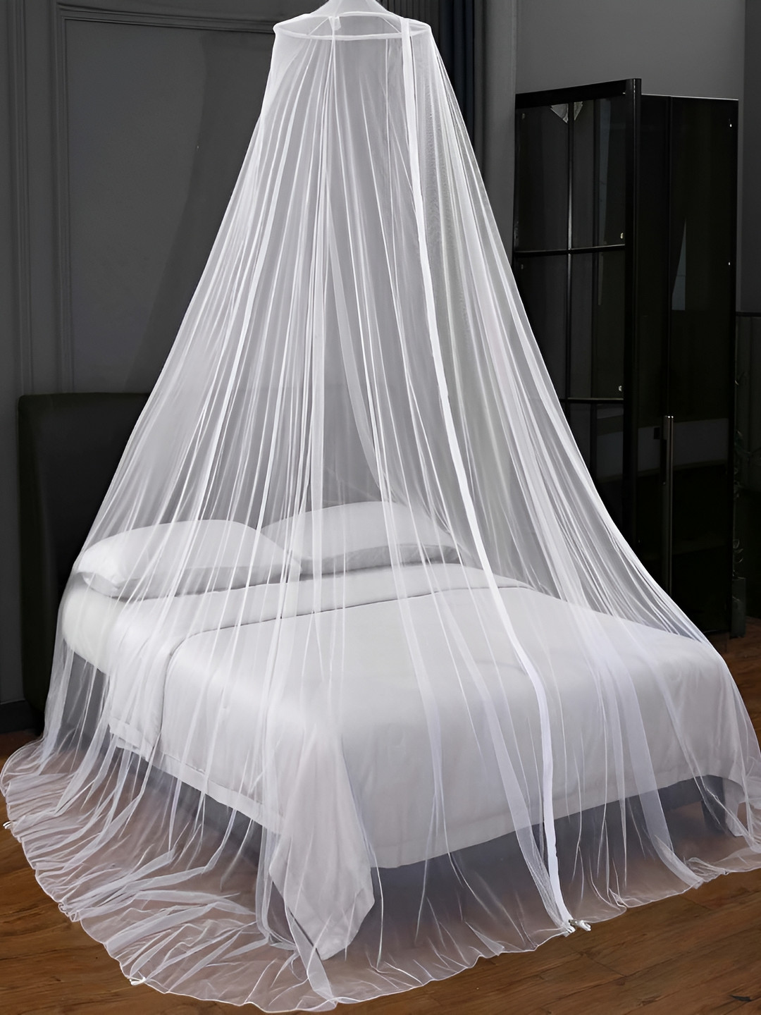MARUTI ENTERPRISE White King Size Hanging Mosquito Net