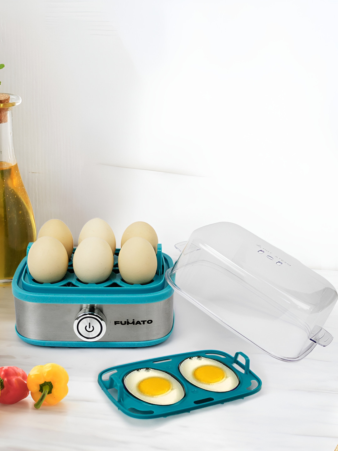 The Better Home FUMATO Blue 210 W Eggwhiz 2 in1 Egg Boiler