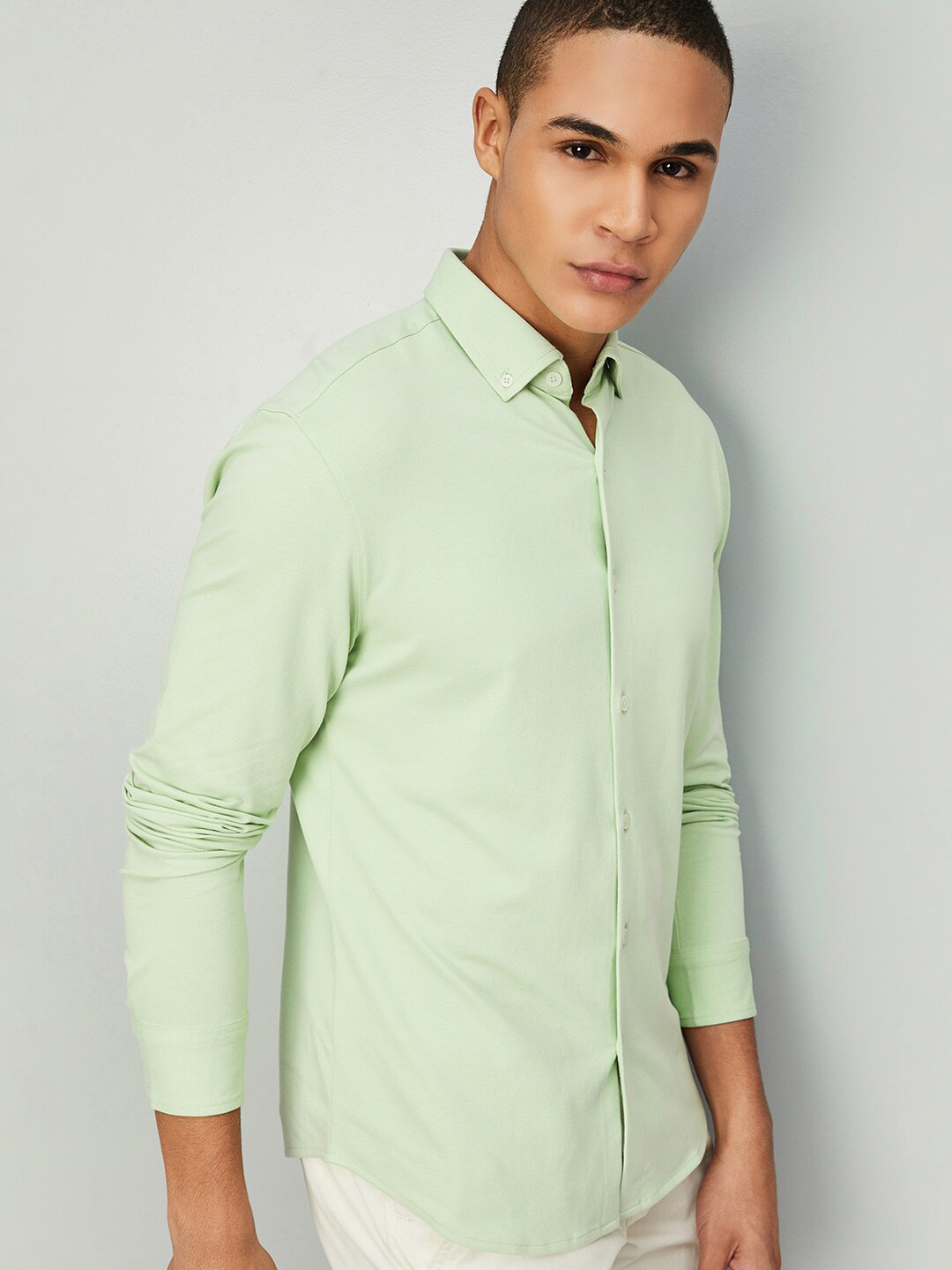 max Button-Down Collar Pure Cotton Casual Shirt