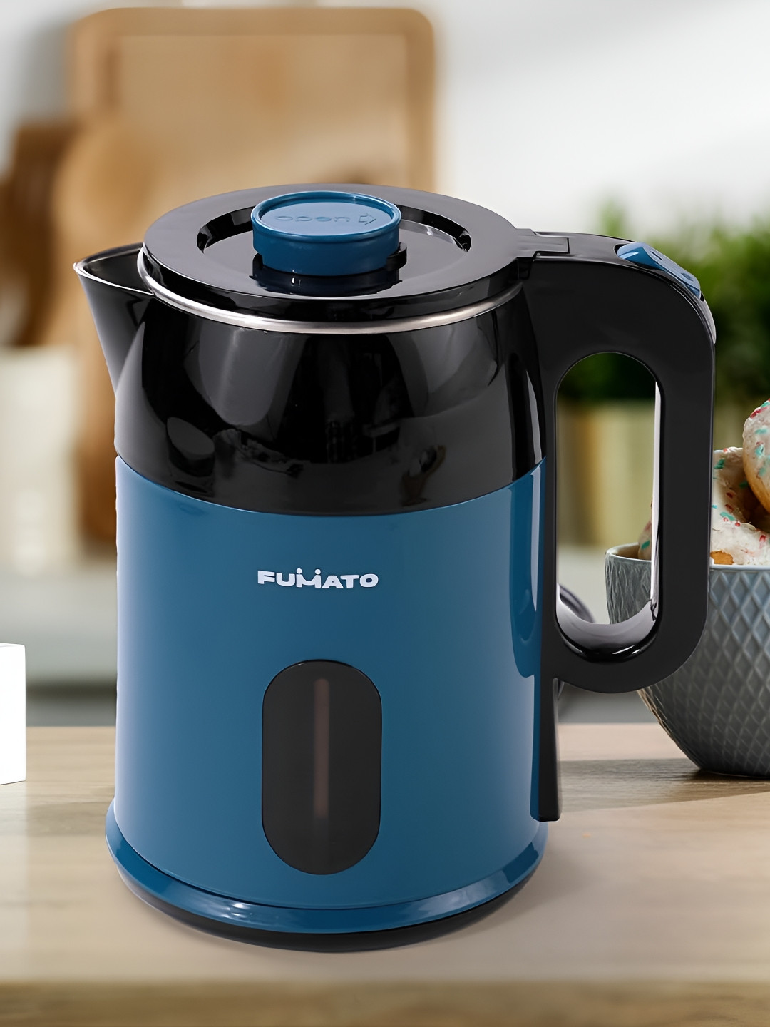 The Better Home Blue & Black 1500 Watt Stainless Steel Electric Kettle 1.8L