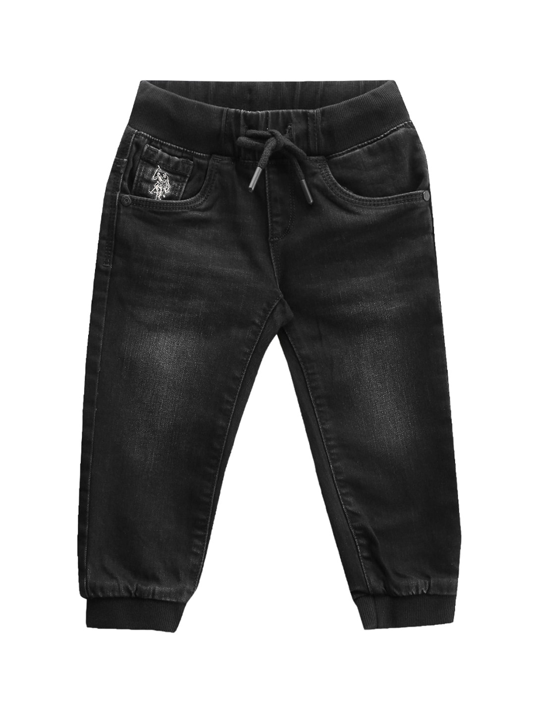 U.S. Polo Assn. Kids Boys Classic Stone Wash Twill Light Fade Stretchable Joggers