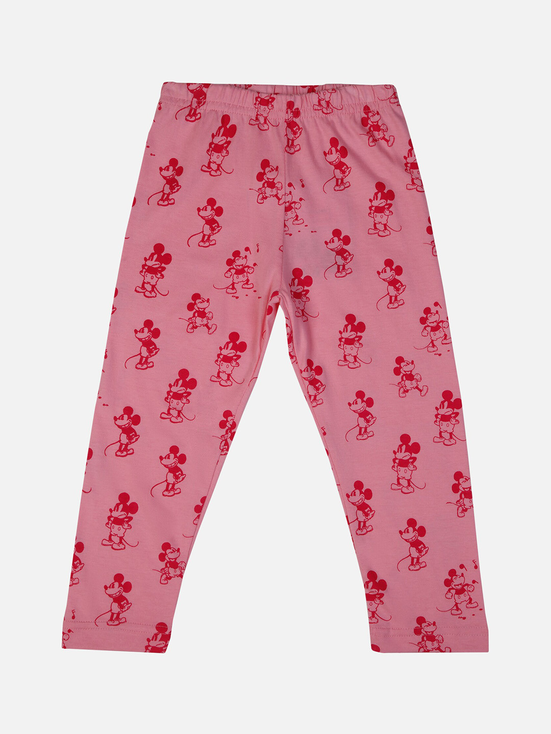 Bodycare Girls Mickey Mouse Printed Mid-Rise Pure Cotton Track Pant