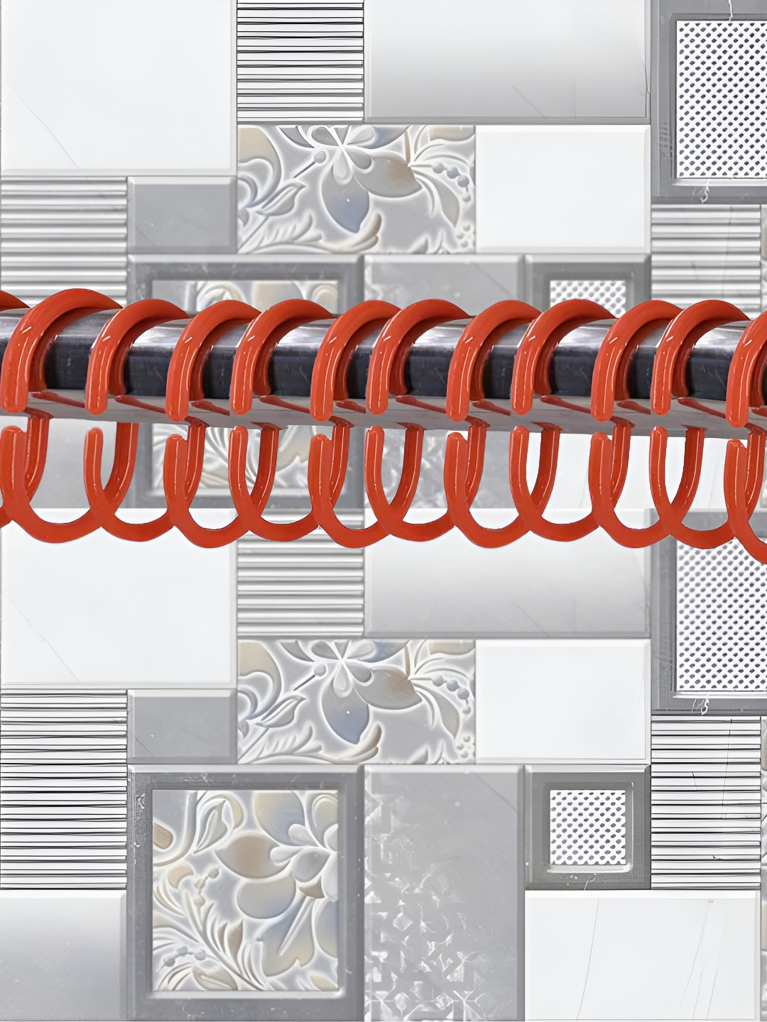 Kookee Orange 36 Pieces C-Shape Brackets Glossy Curtain Hook Rings