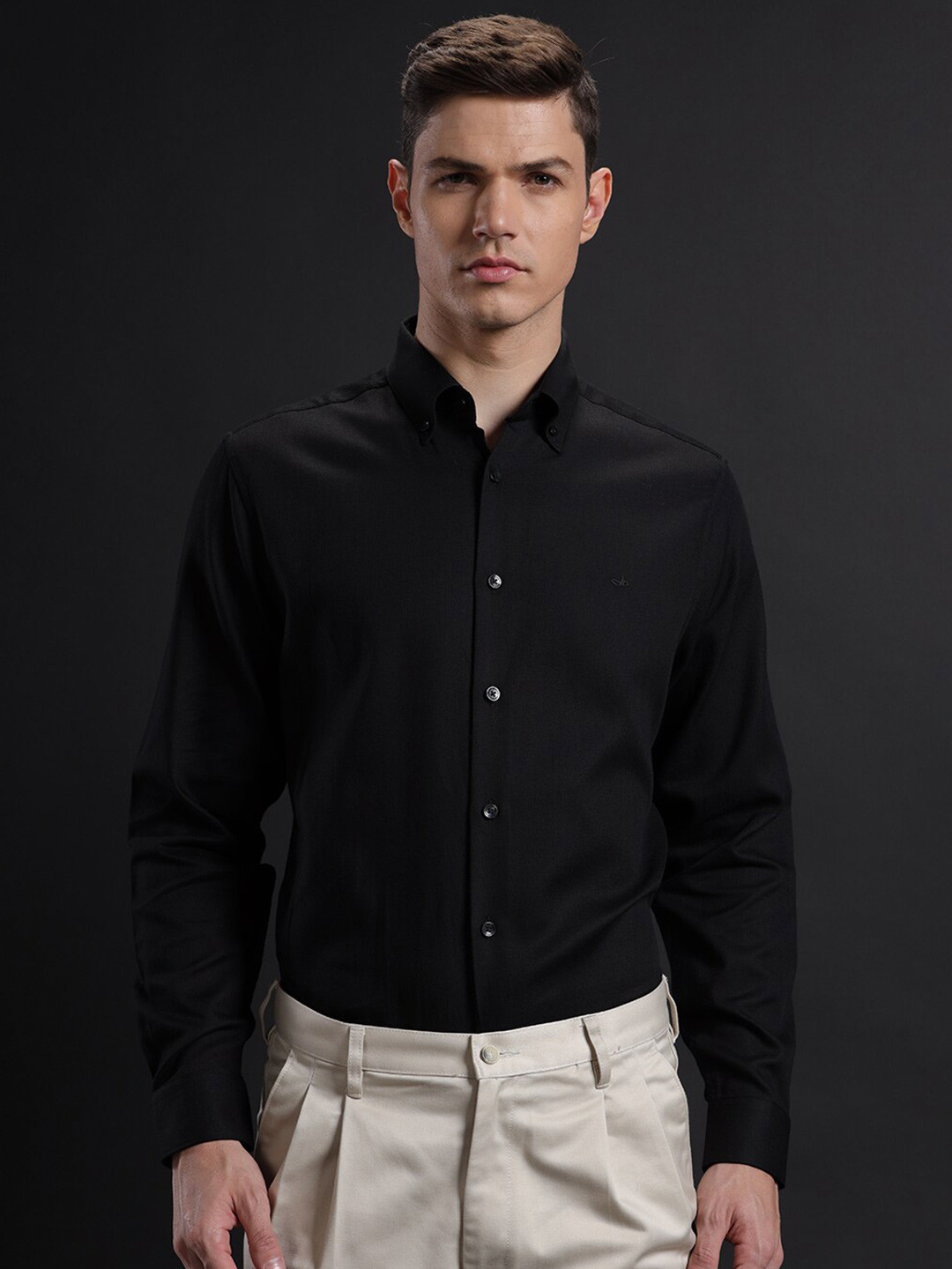 Aldeno Comfort Button-Down Collar Long Sleeves Cotton Casual Shirt