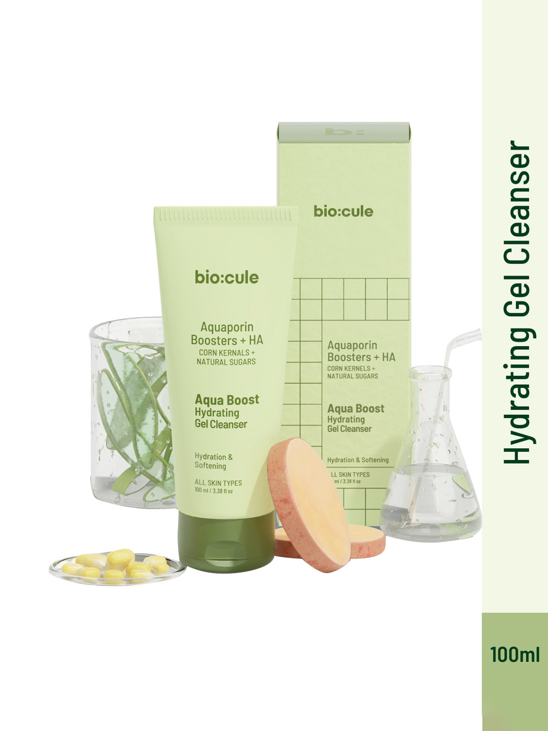 biocule Aqua Boost Hydrating Gel Cleanser For Hydration & Softening  - 100ml